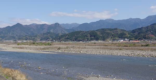 愛媛県を流れる重信川